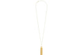 Celine Triomphe Folk Fringe Long Necklace in Brass Gold