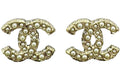 Chanel Gold Pearl & Crystal CC Logo Earrings A64766 Gold/Pearly White/Crystal